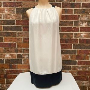 NEW ZARA Basic Collection White and Black Halter Dress Size XS